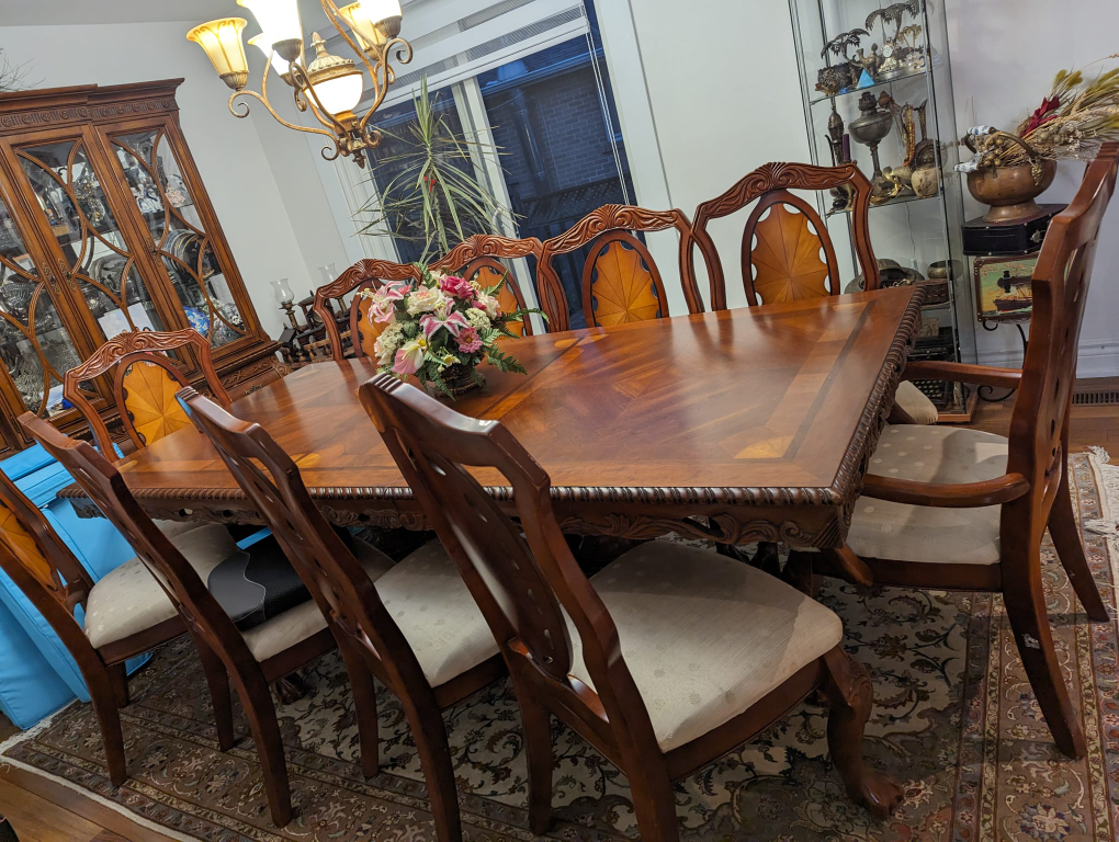 Dining wood table, Elegant, 6 chairs - photo 2