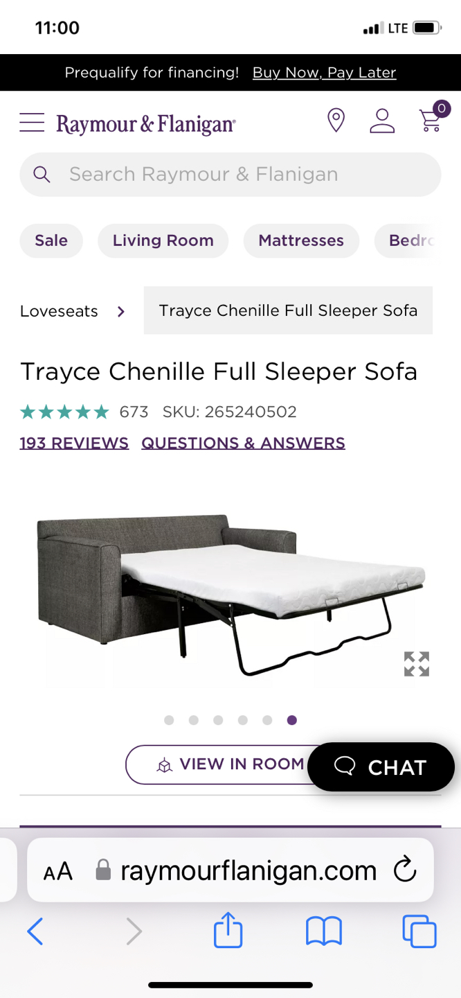 Selling Raymore & Flannigan Pull out Sleeper Couch - photo 4