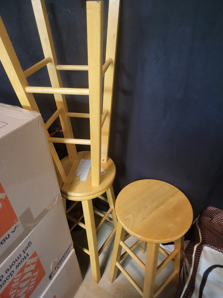 Wooden bar stool