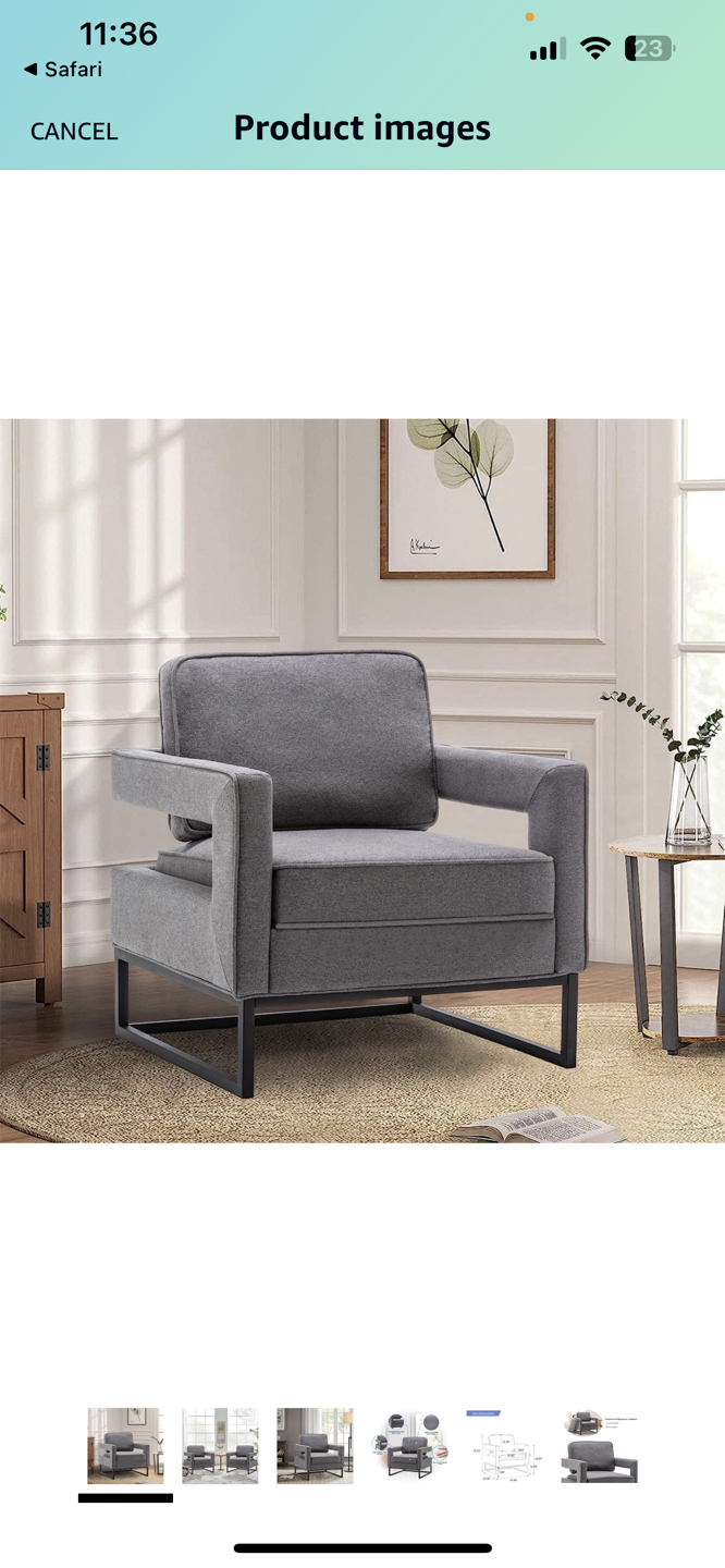 Brand New Grey Armchair thumbnail