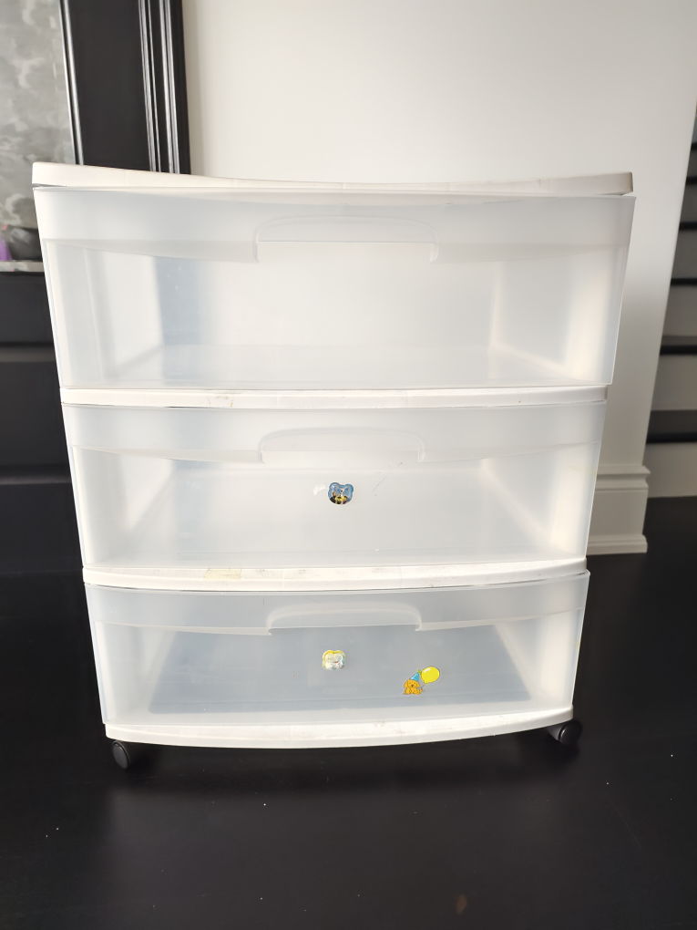 Sterilite Wide 3 Drawer White Cart - photo 2