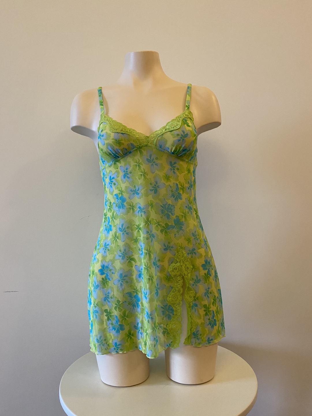 Translucent printed floral mesh teddy thumbnail