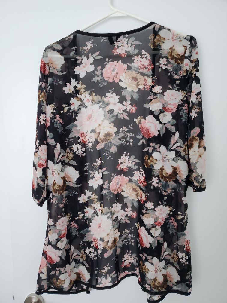 Black Floral Cardigan - photo 2