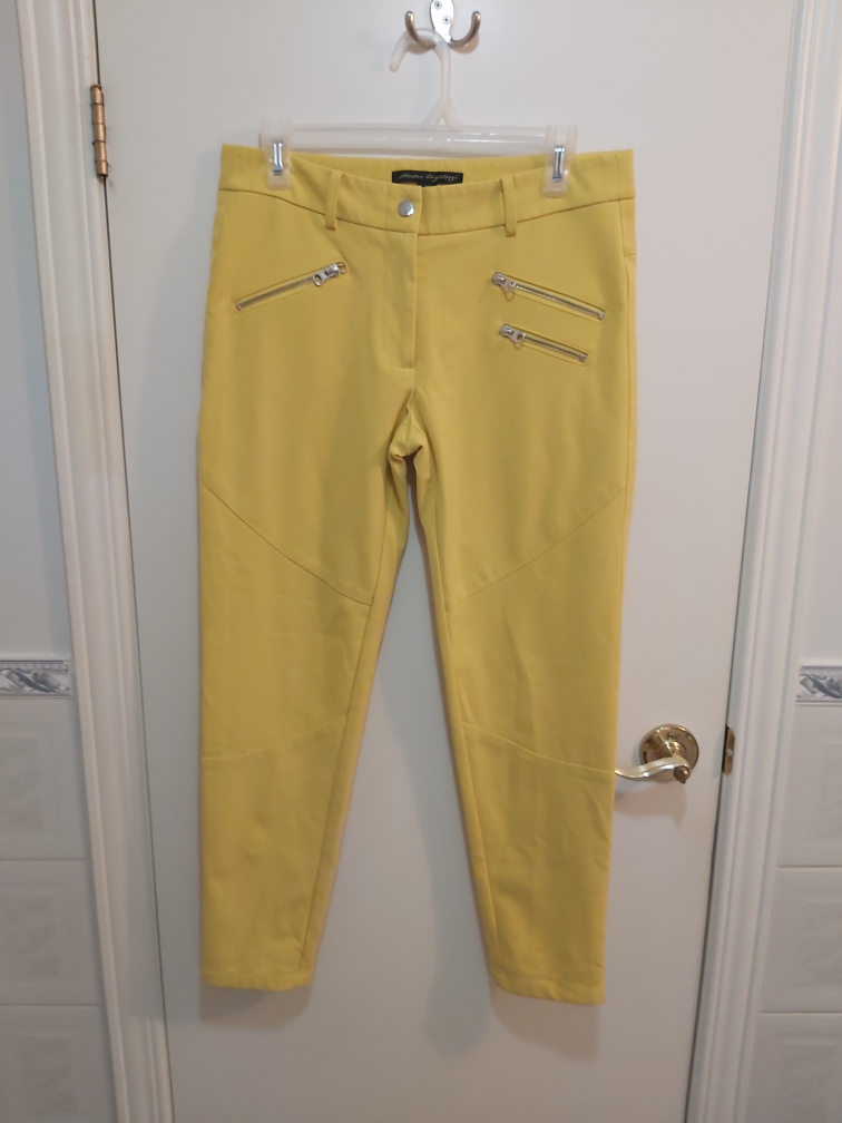SANDRA ANGELOZZI yellow pants, size medium