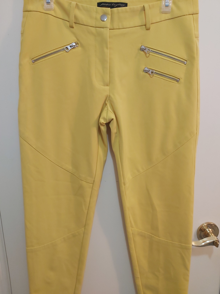 SANDRA ANGELOZZI yellow pants, size medium - photo 2