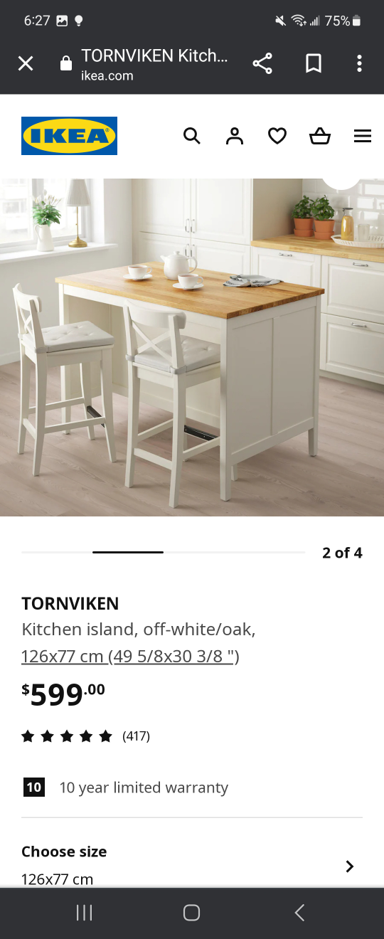 Ikea Island table and chair set - photo 3