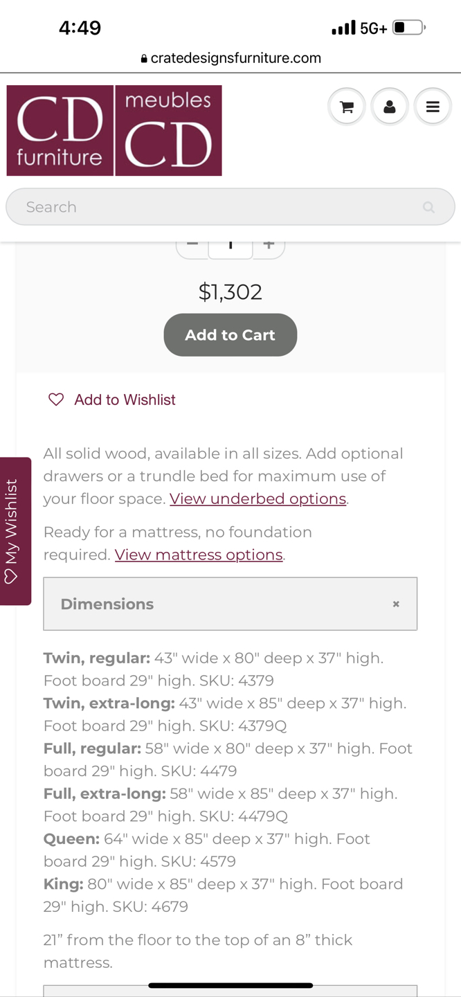 CD Furniture Solid Wood Bed Frame, ONLY UNTIL 24/07, worth $1300 - photo 5