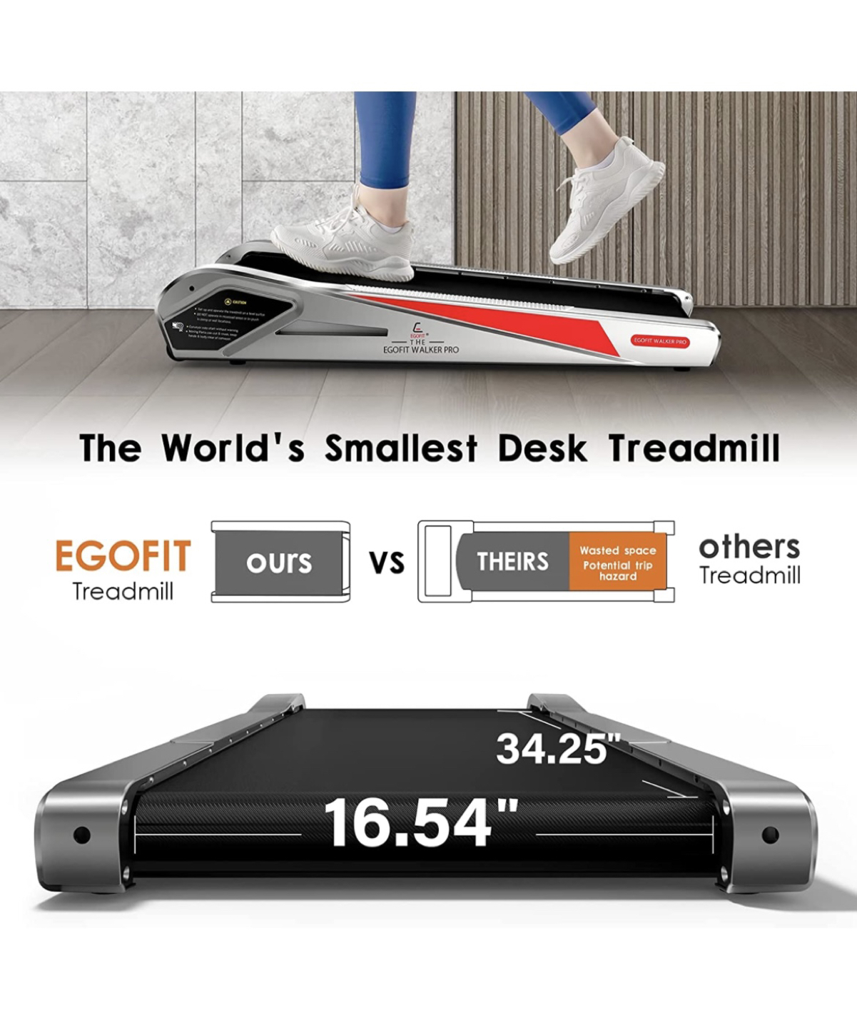 Small under desk treadmill - photo 2