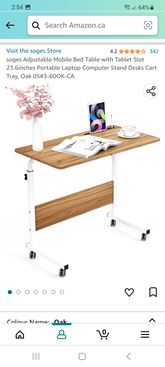 Adjustable mobile bed table - photo 4