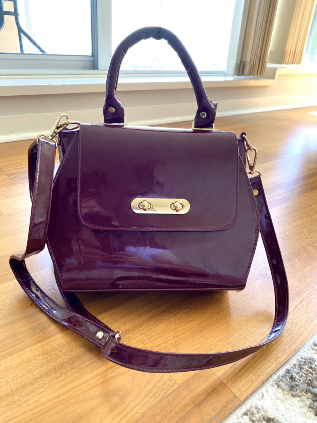 Glossy Brown Women Bag Tote thumbnail