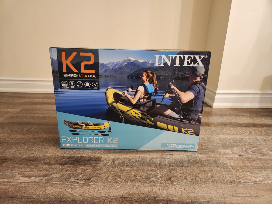 INTEX EXPLORER K2 2 PERSON INFLATABLE KAYAK (BRAND NEW) thumbnail