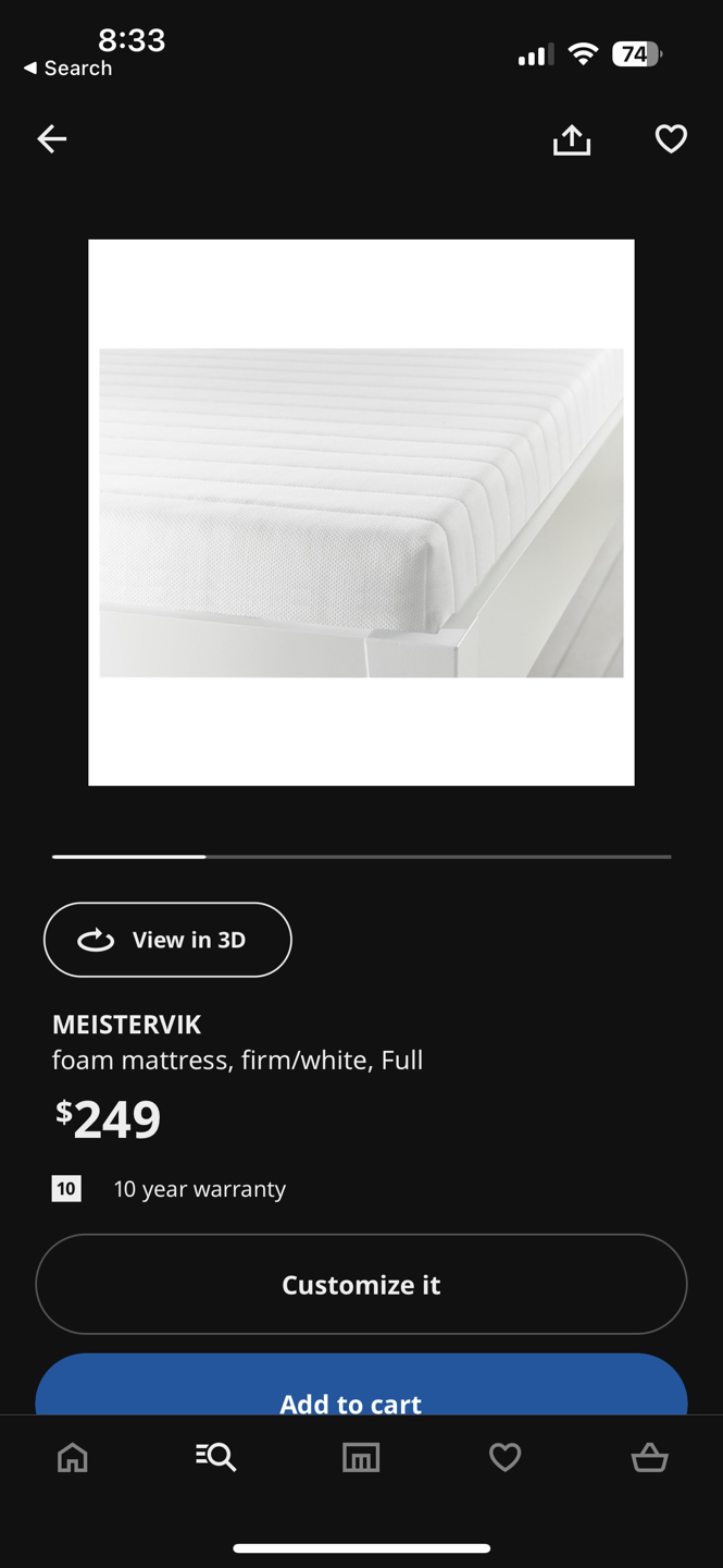 Ikea full/double bed frame & mattress - photo 4