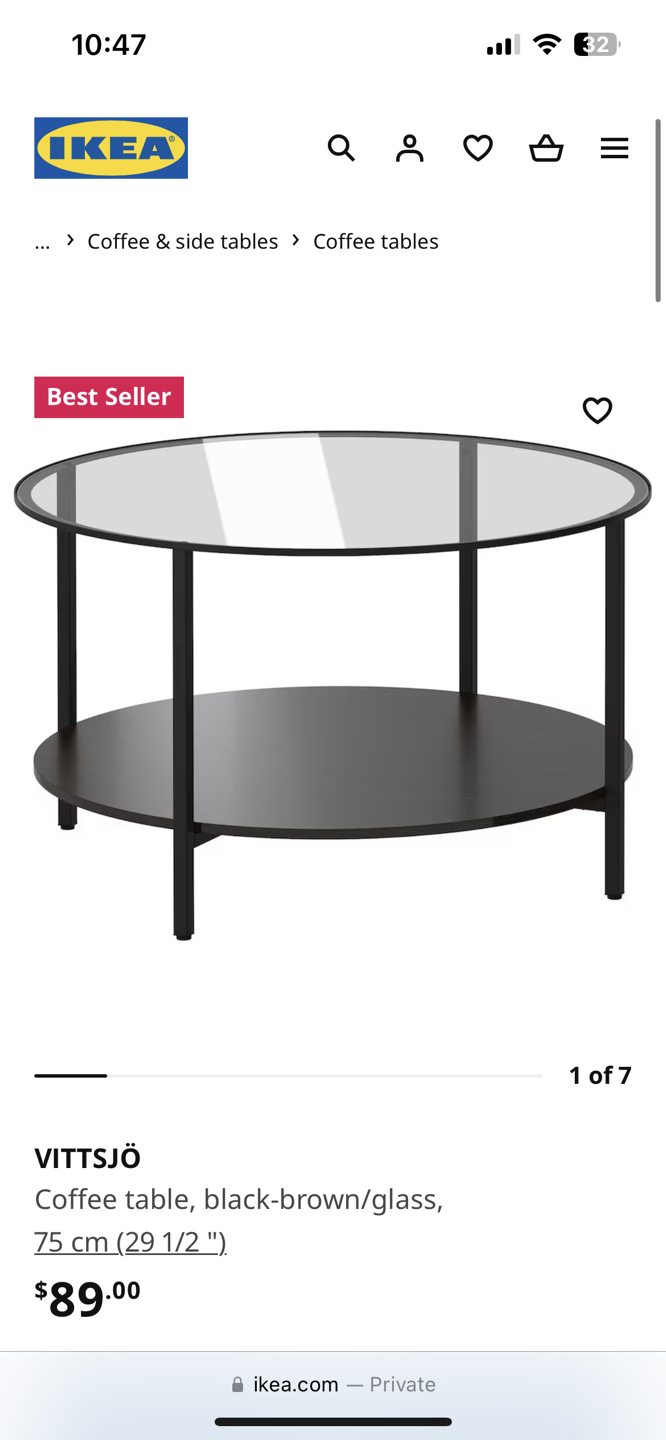 Round coffee table