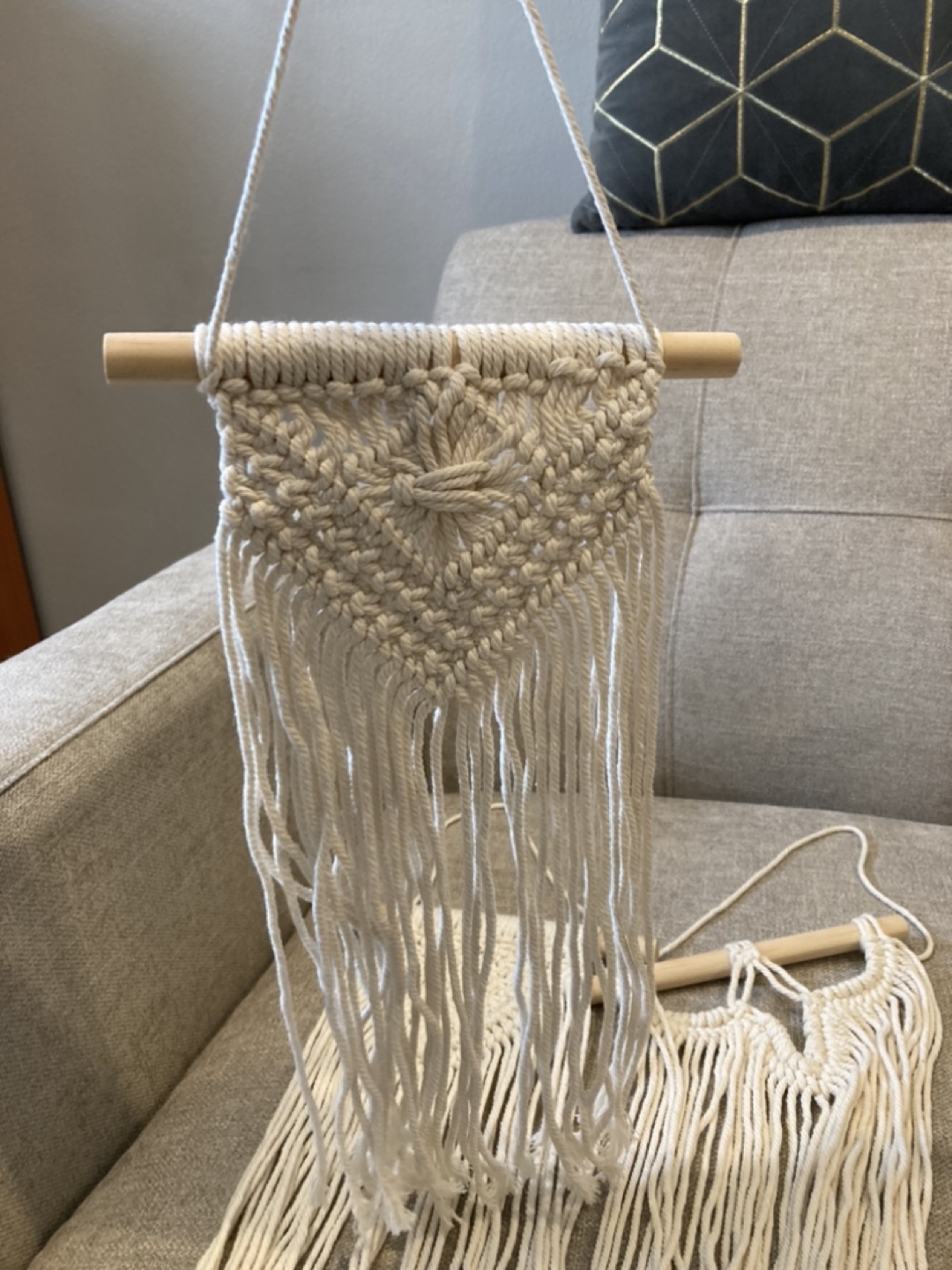 Macramé wall hangings -wall decor set of 3 #freecycle - photo 4