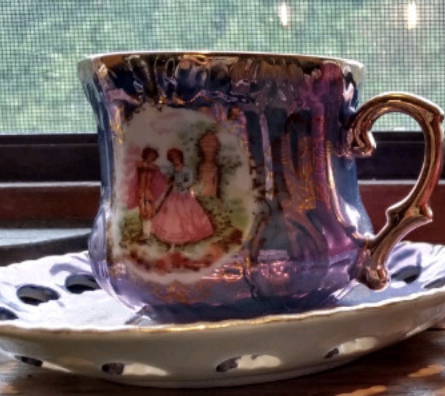 Vintage Japanese tea cup and saucer