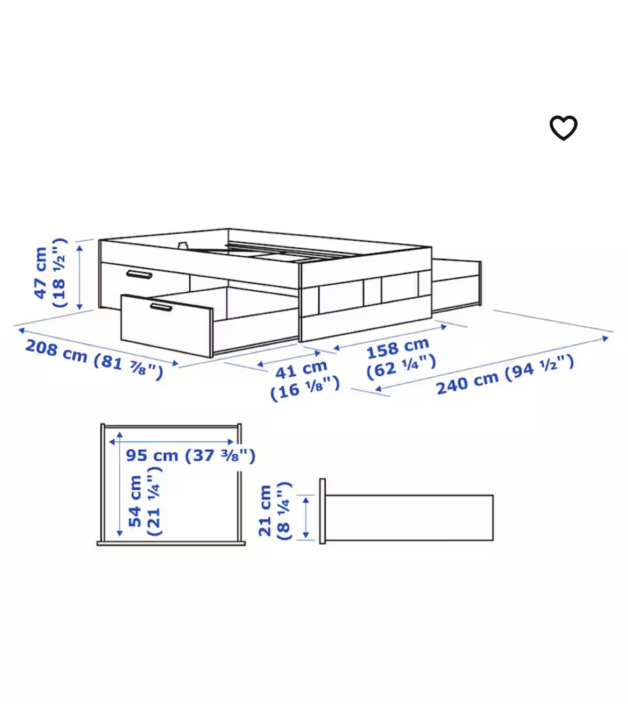 Ikea Queen bed frame (Black) - photo 5