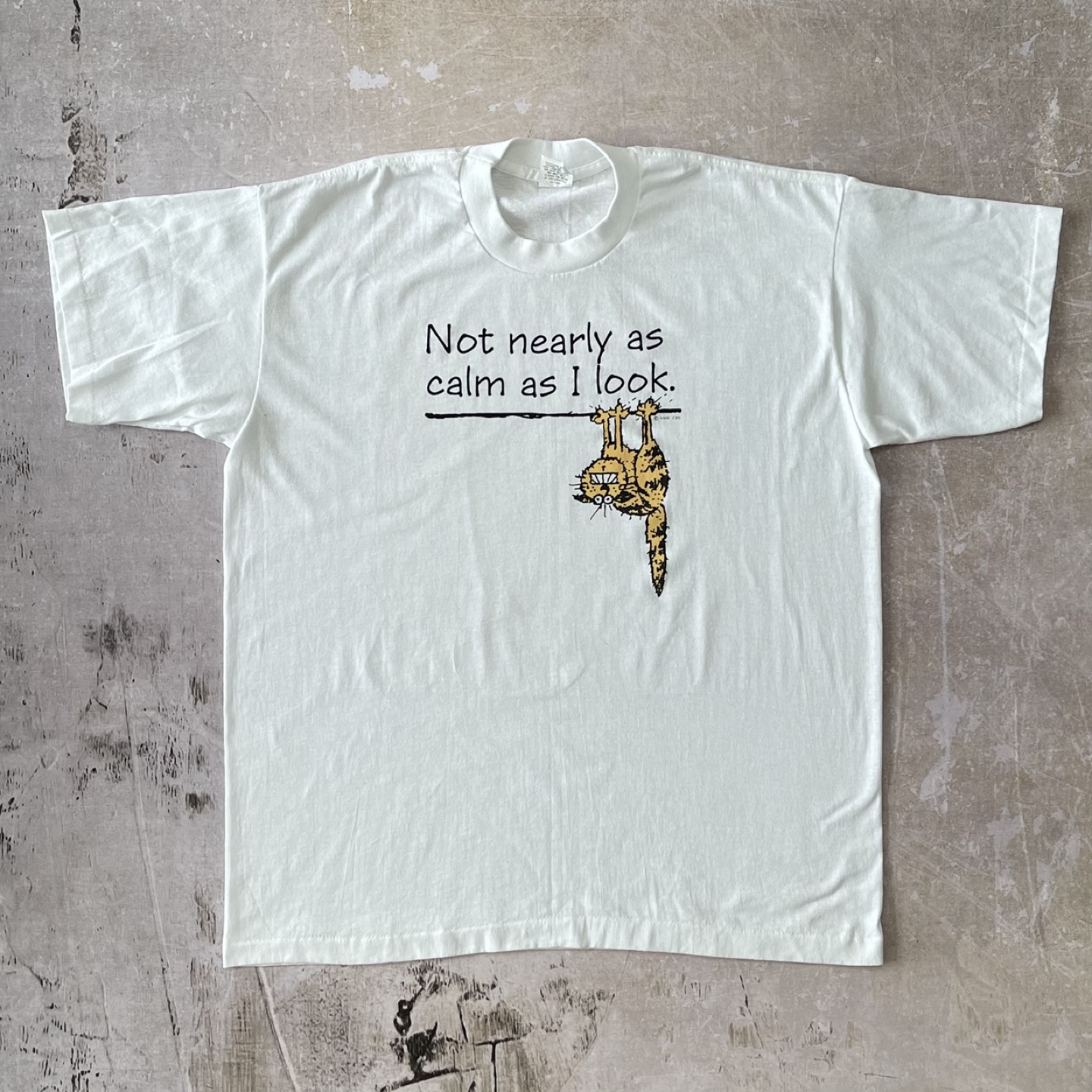 Vintage Cat Joke Tee Single Stitch - photo 5