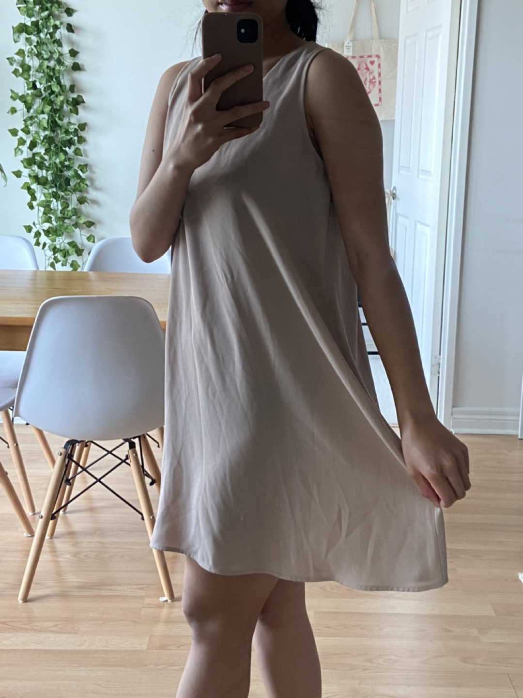 Forever 21 light brown v neck loose dress - photo 2