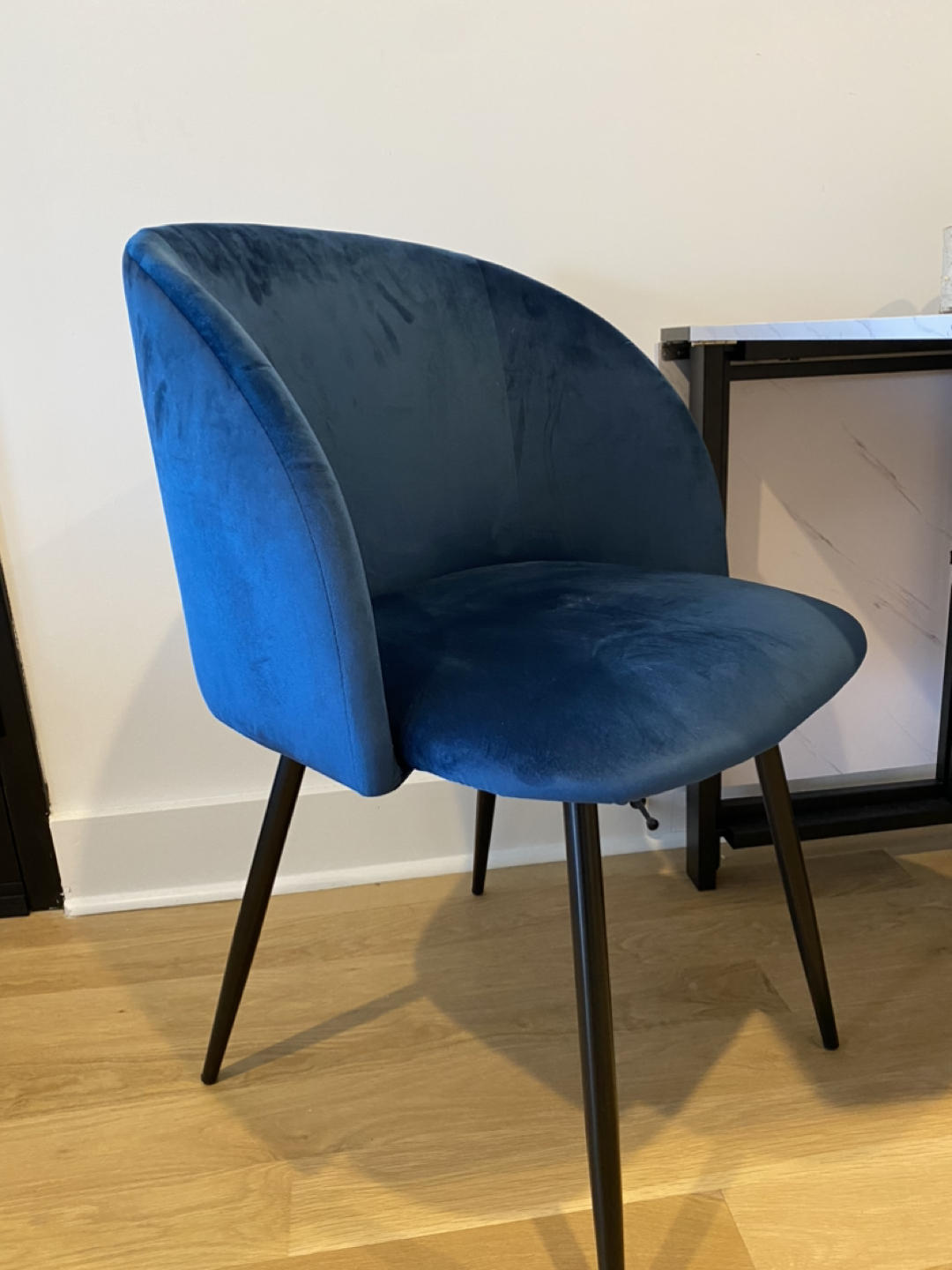 Velvet Royal blue chairs - photo 3