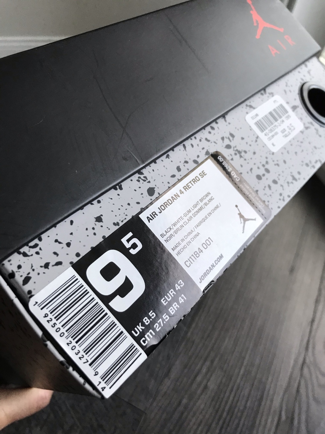 Jordan 4 Retro Laser Black Gum 9.5 New Authentic Deadstock - photo 5