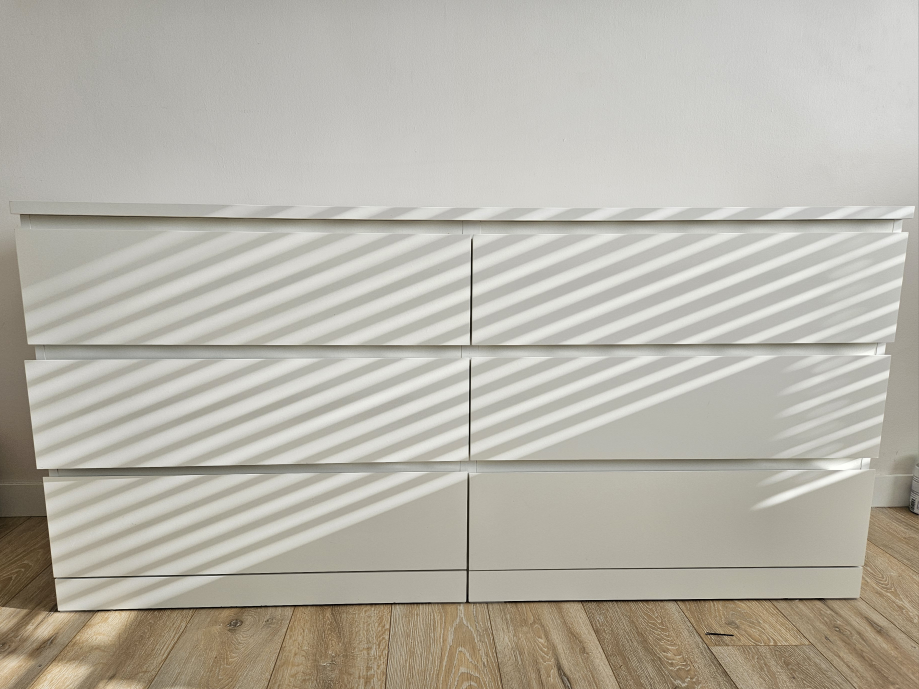 White IKEA MALM dresser