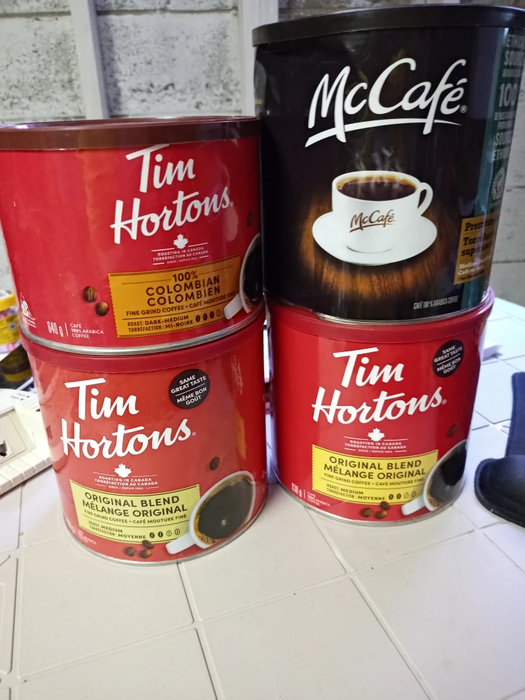 COFFEE - 4 TINS - FACTORY SEALED "New-Old"