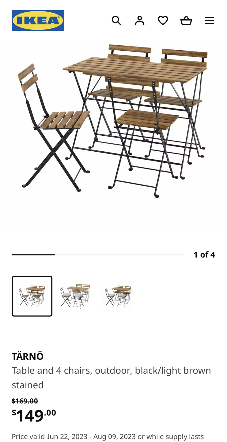 MOVING SALE! IKEA patio set - photo 4