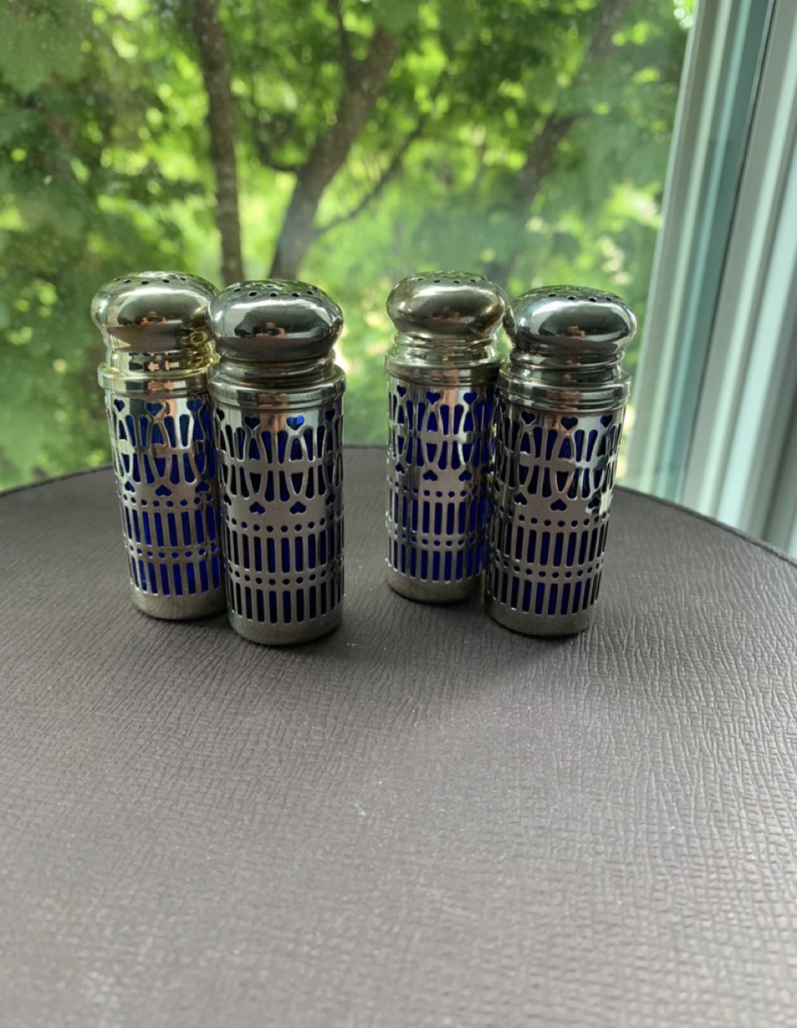 Silver plated Salt & Pepper Shakers ($25 for the 4)