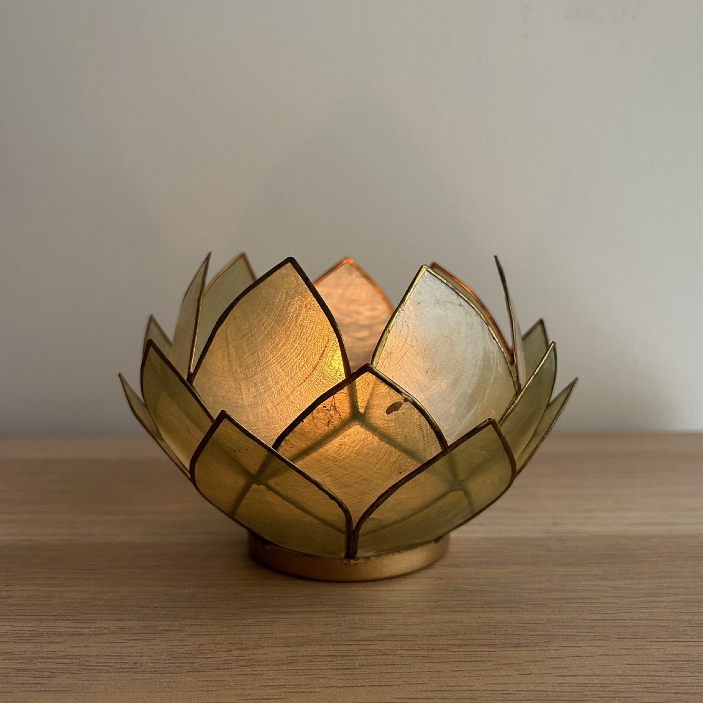 Green Lotus Candle Holder thumbnail