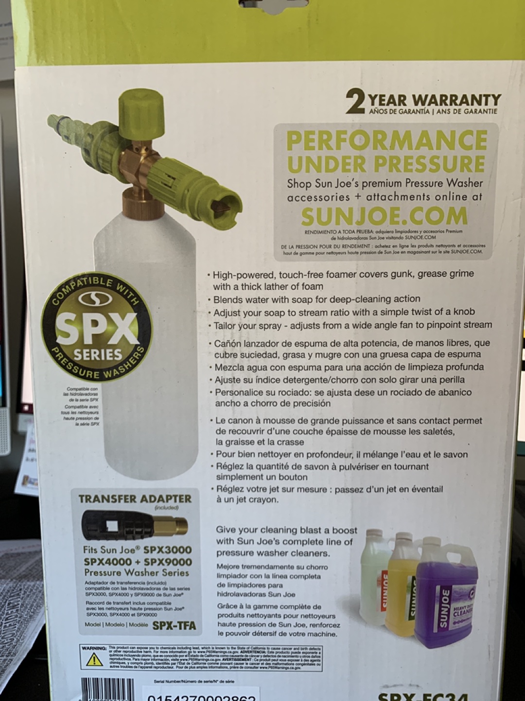 Sunjoe 34-ounce Foamer