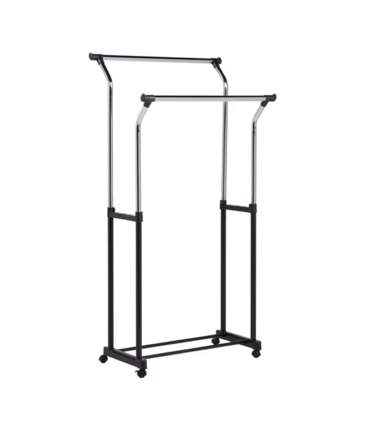 Double Clothing rack on wheels ( downsizing sale)