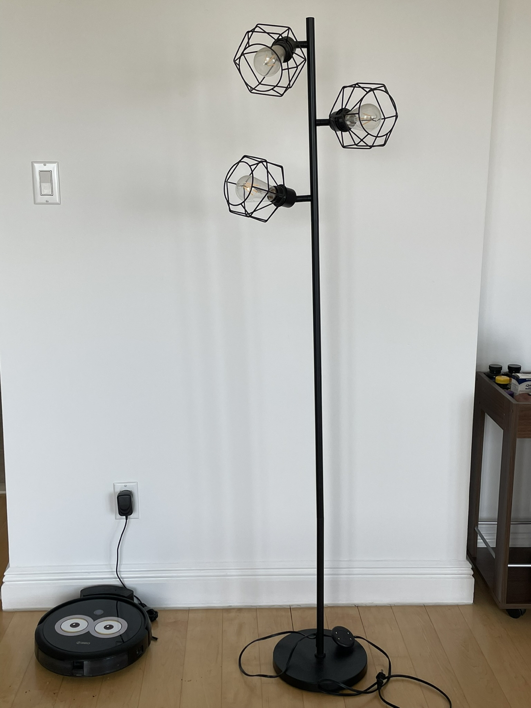 Industrial Floor Lamp With 3 Adjustable Heads