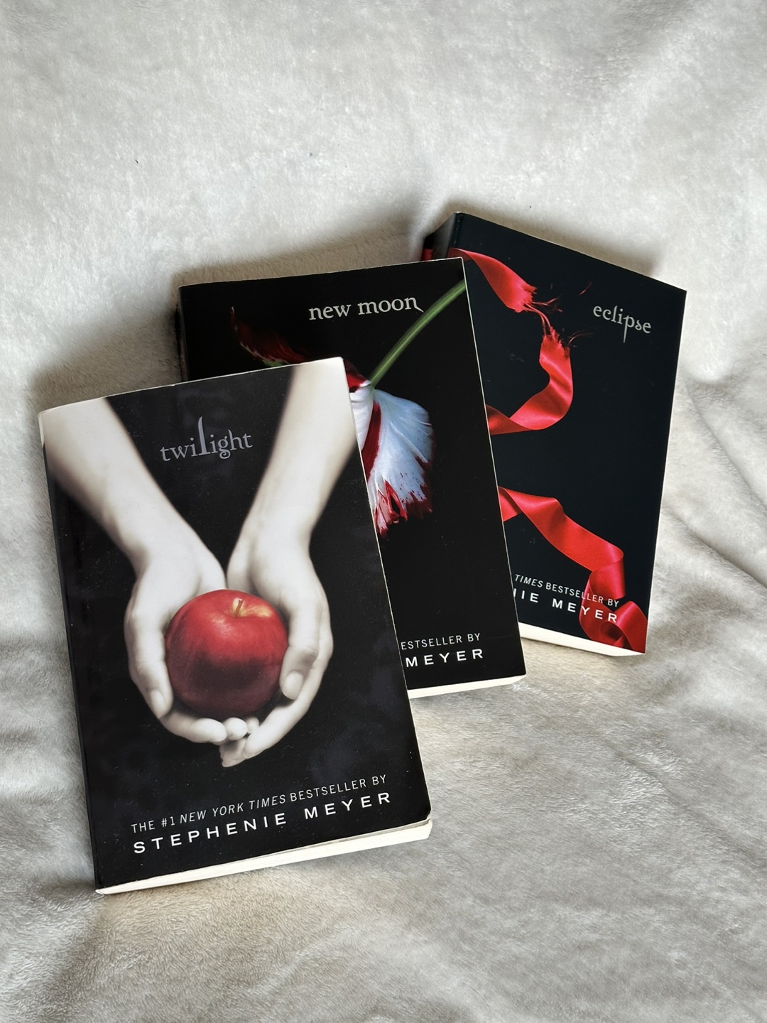 Twilight, New Moon, & Eclipse by Stephenie Meyer thumbnail