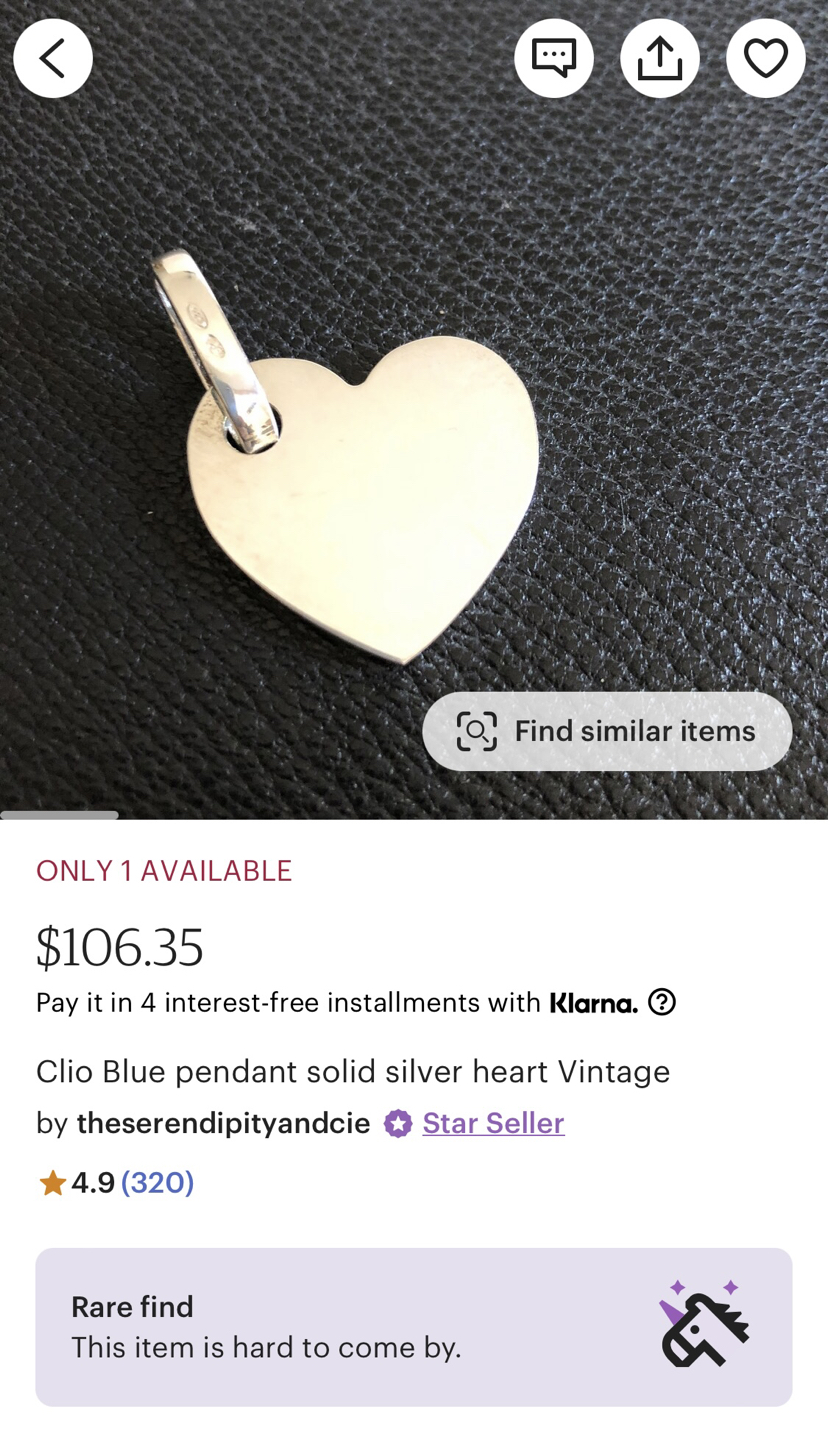 Clio Blue Paris silver ball chain with 2 silver pendants. image indicator(2)