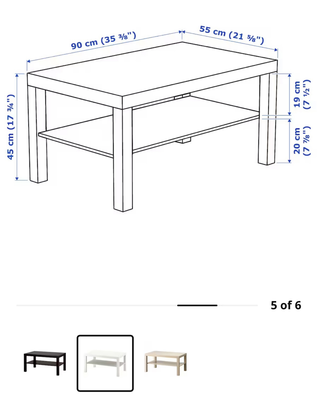 Coffee table, white - photo 3