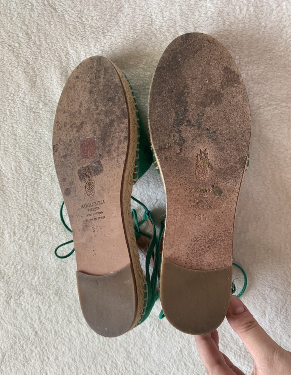 Aquazurra Kelly green Espadrilles- Size 9.5- Rare image indicator(7)