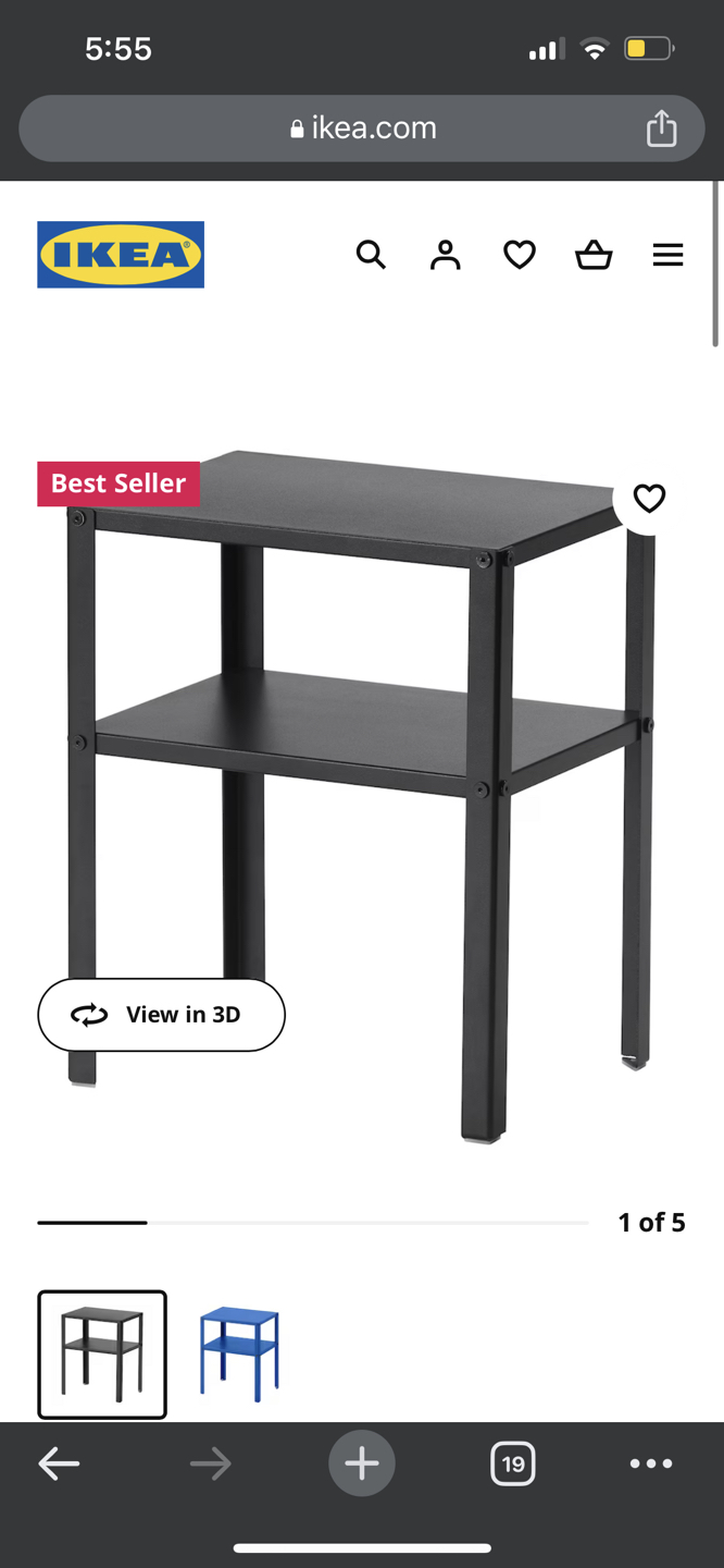 2 x Ikea Knarrevik side table thumbnail