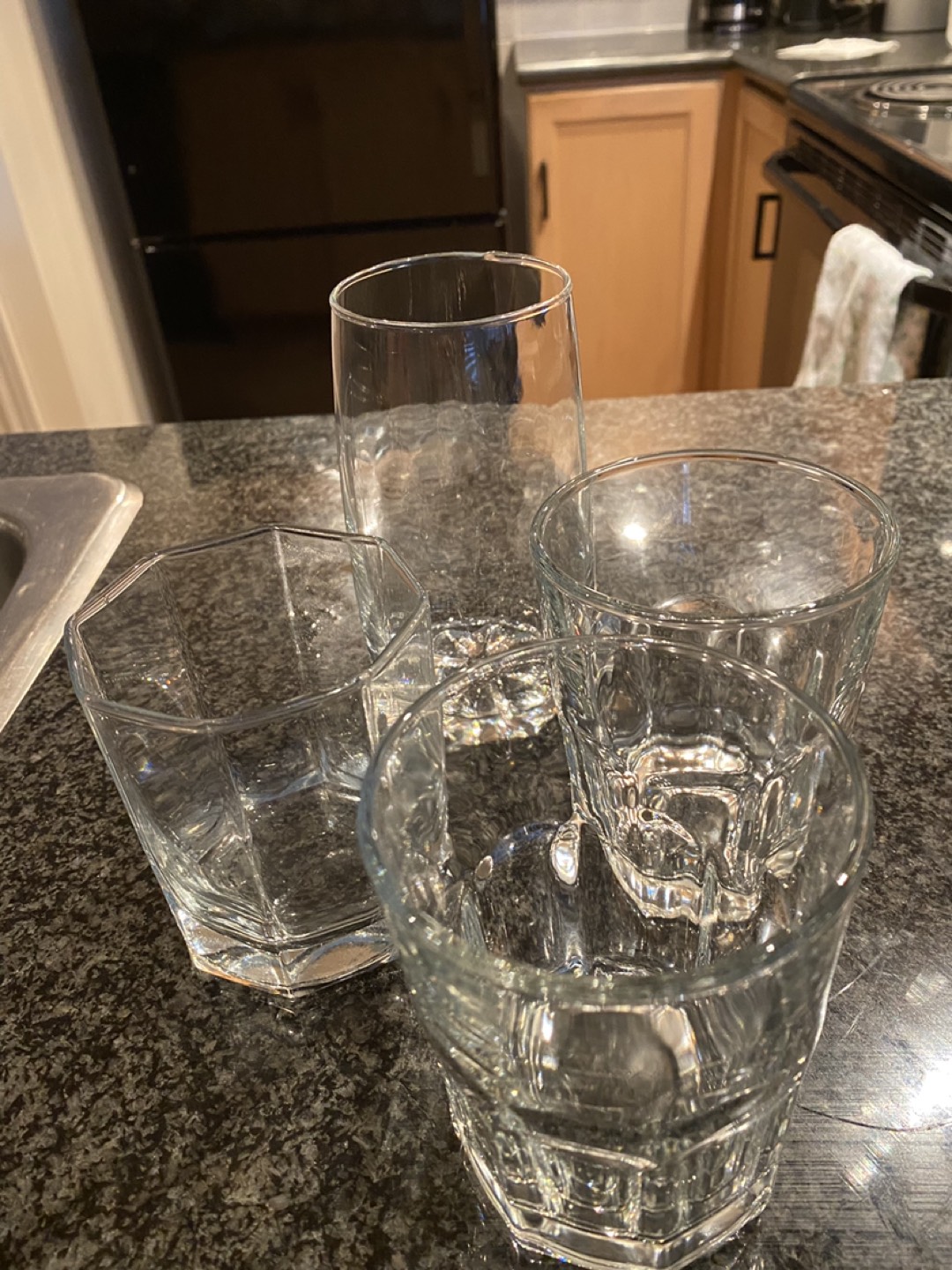 Assorted glasses