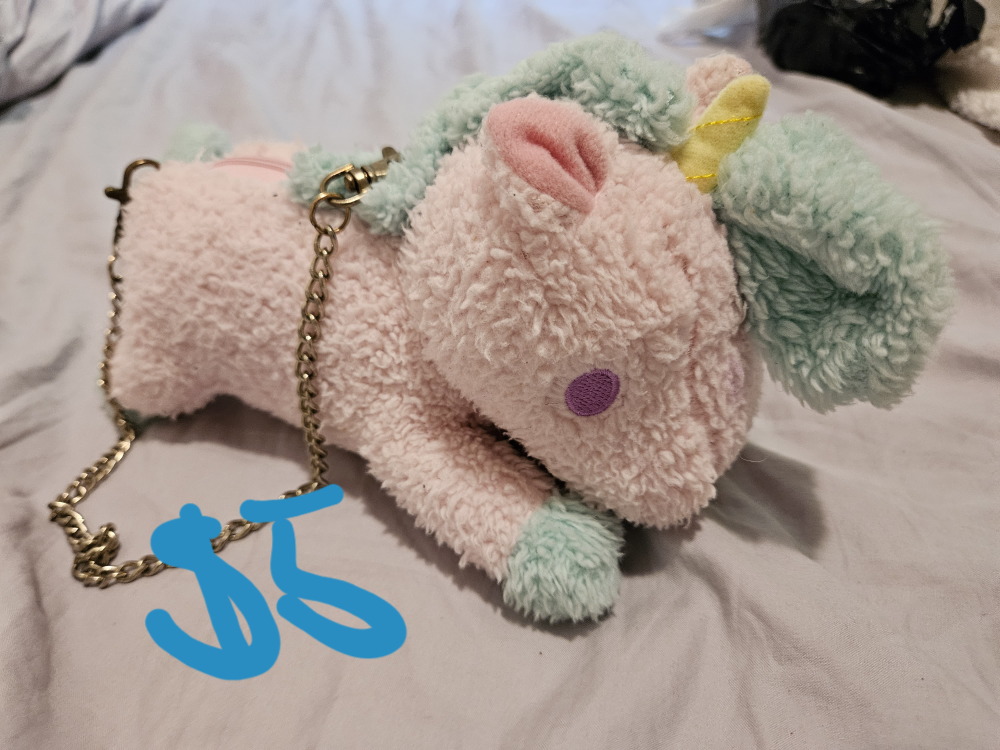 Unicorn Stuffie purse thumbnail