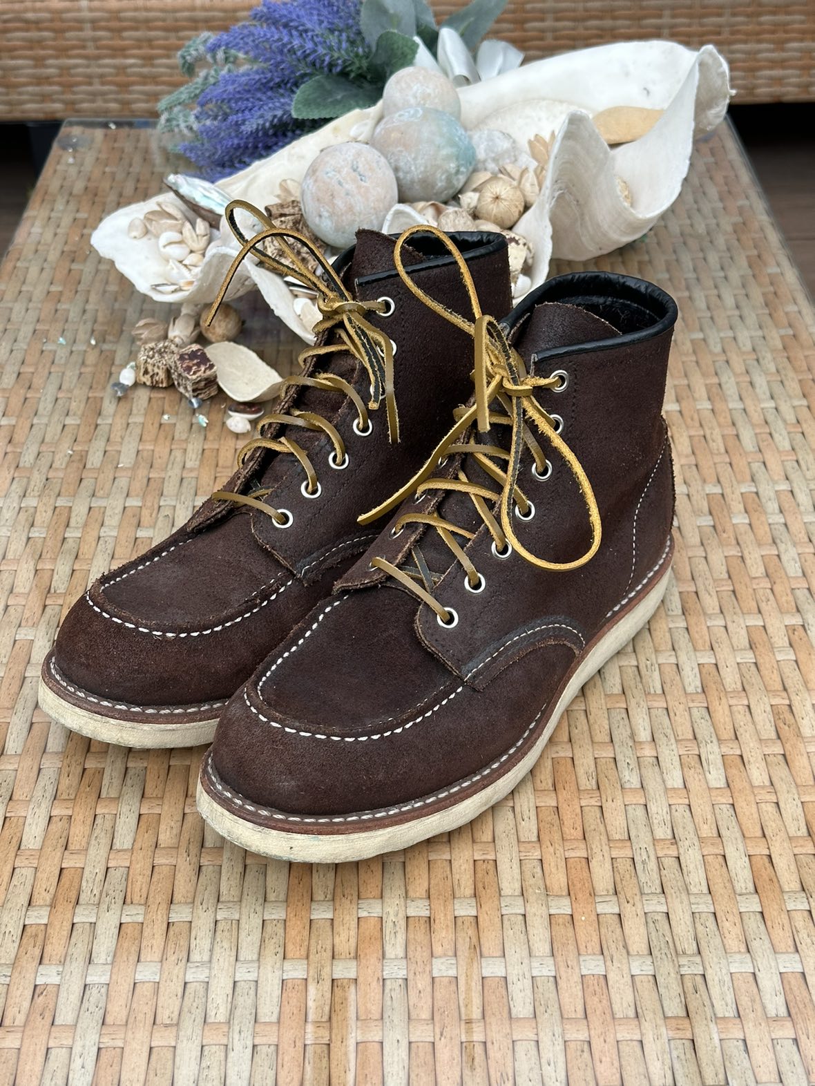 RARE! Red Wing 8878 Java Muleskinner Rough-out Leather US8.5 thumbnail
