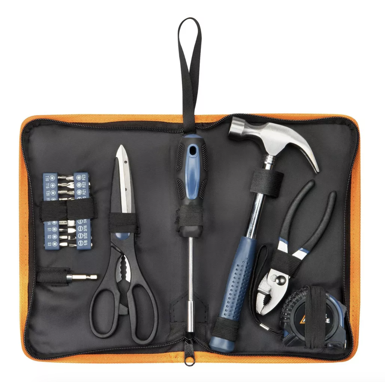 27pc Essential tool kit + 16ft. extra tape measure