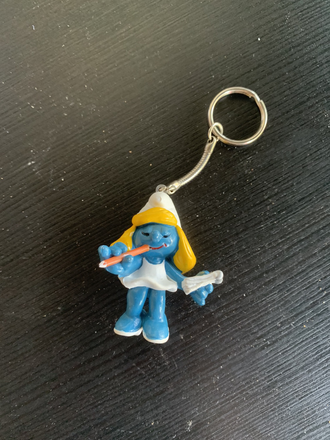 Smurfette Schleich keychains from 1989