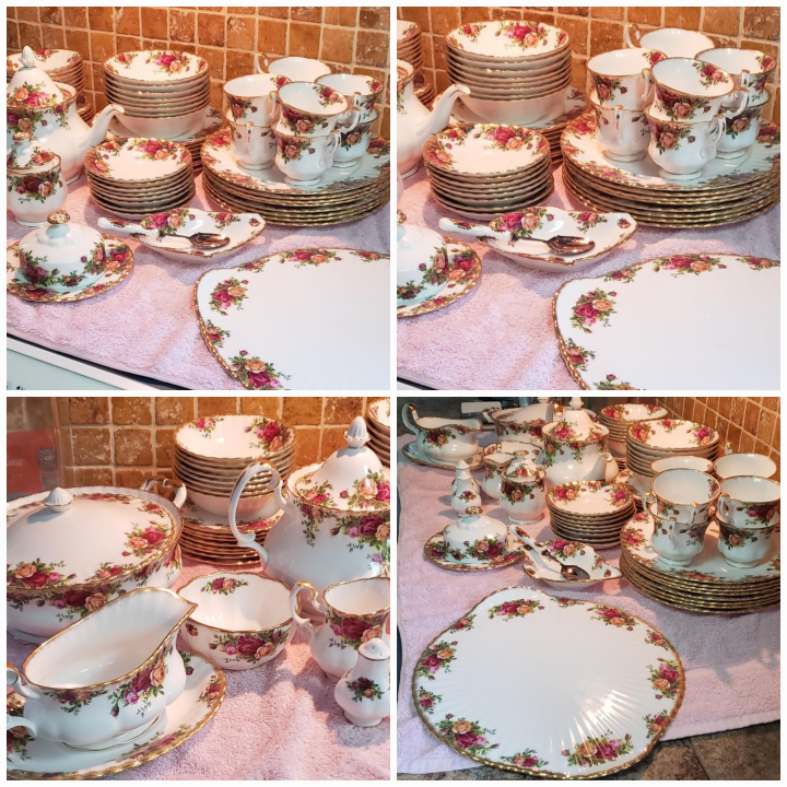  Set of Royal Albert Old Country Roses for 8 Plus Serving Pieces thumbnail
