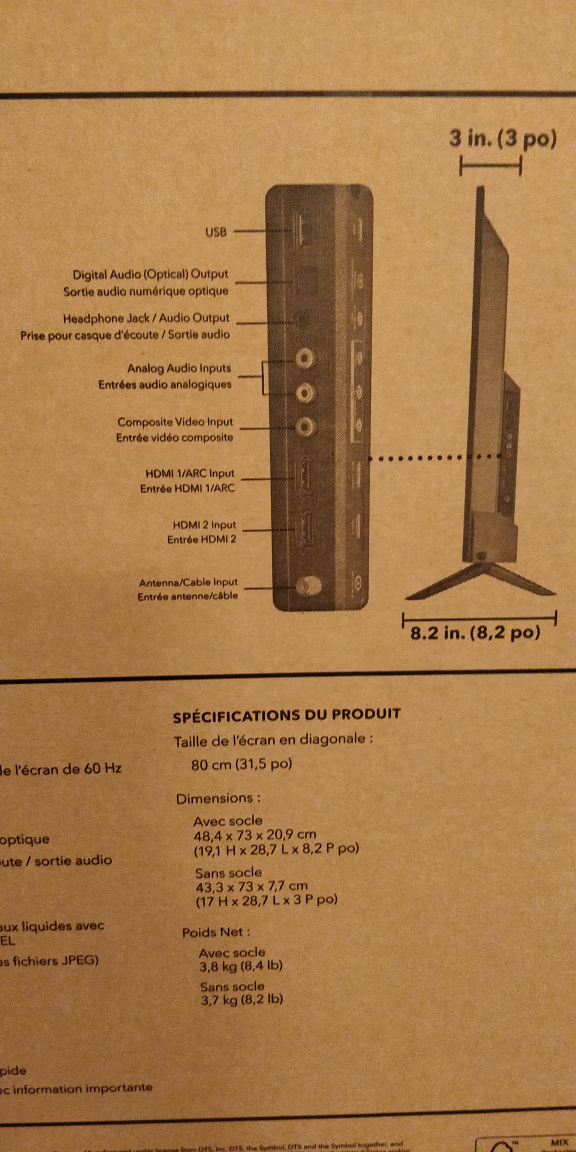 INSIGNIA 32" LED TV image indicator(7)