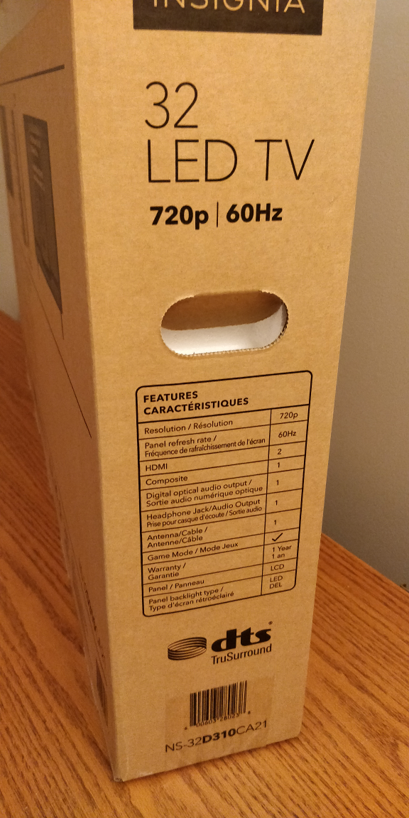 INSIGNIA 32" LED TV image indicator(8)