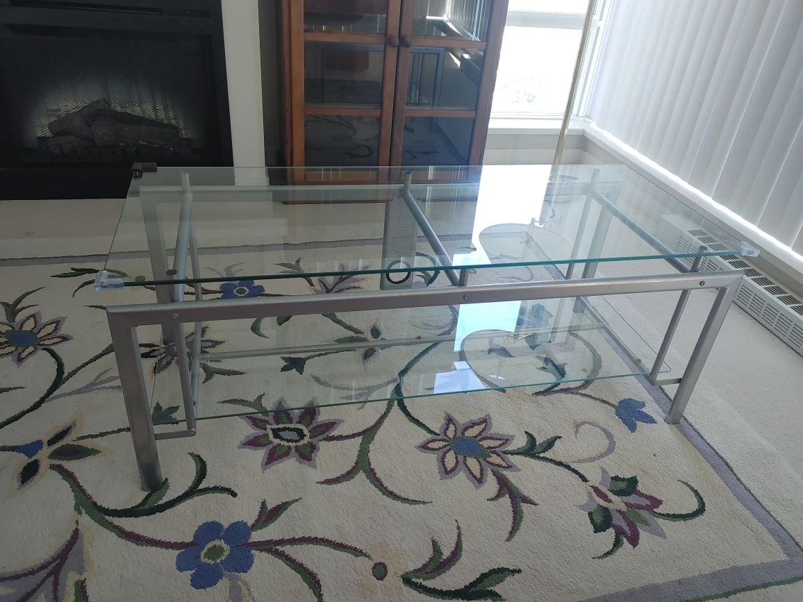 glass TV stand