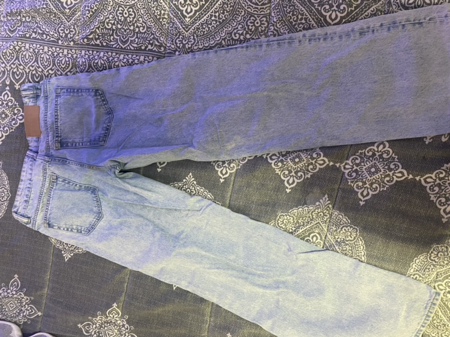 Wide light blue jeans - photo 2
