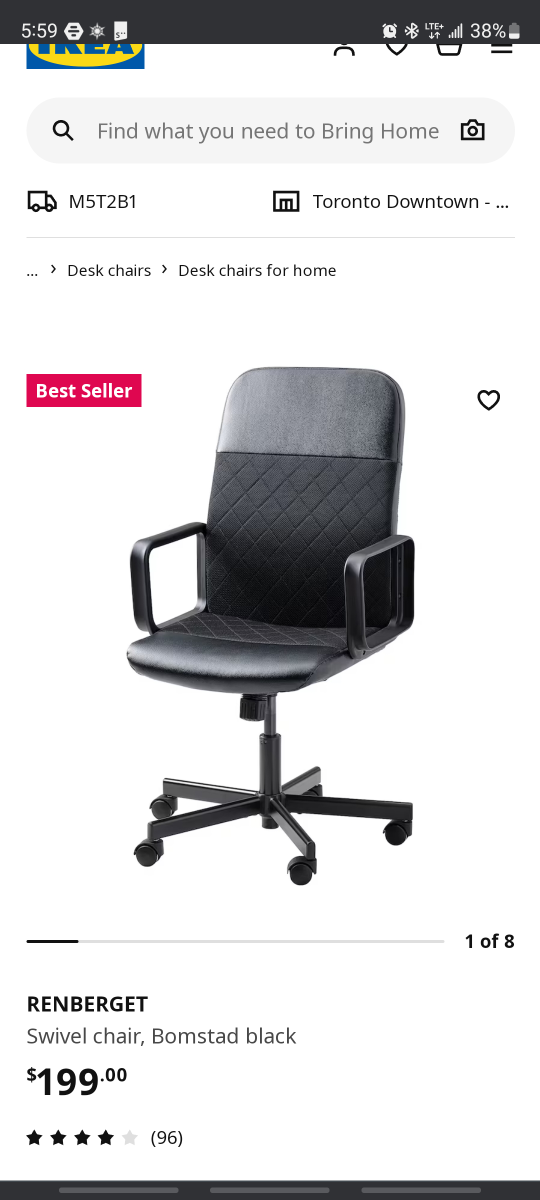 ikea renberget office chair thumbnail