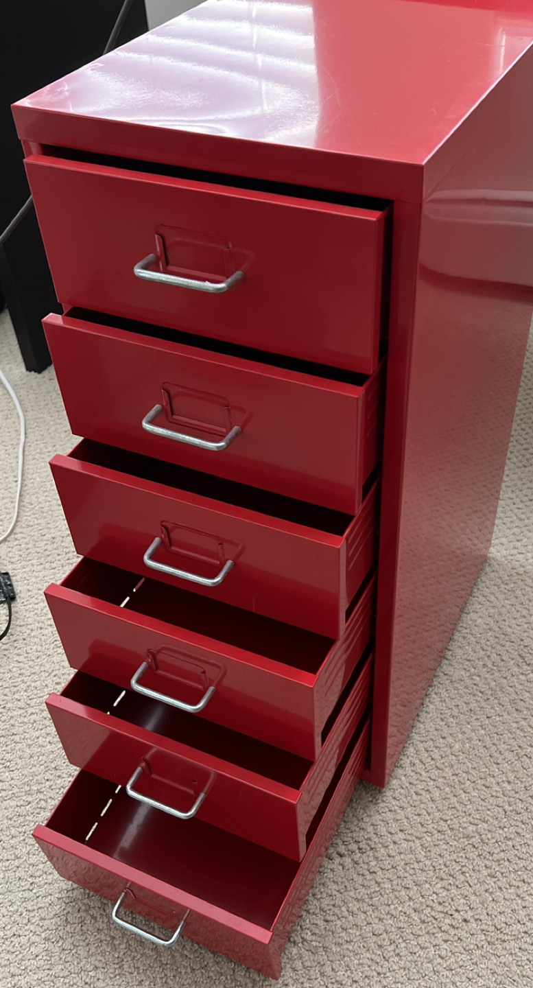 IKEA file cabinet, HELMER - red #freecycle - photo 2