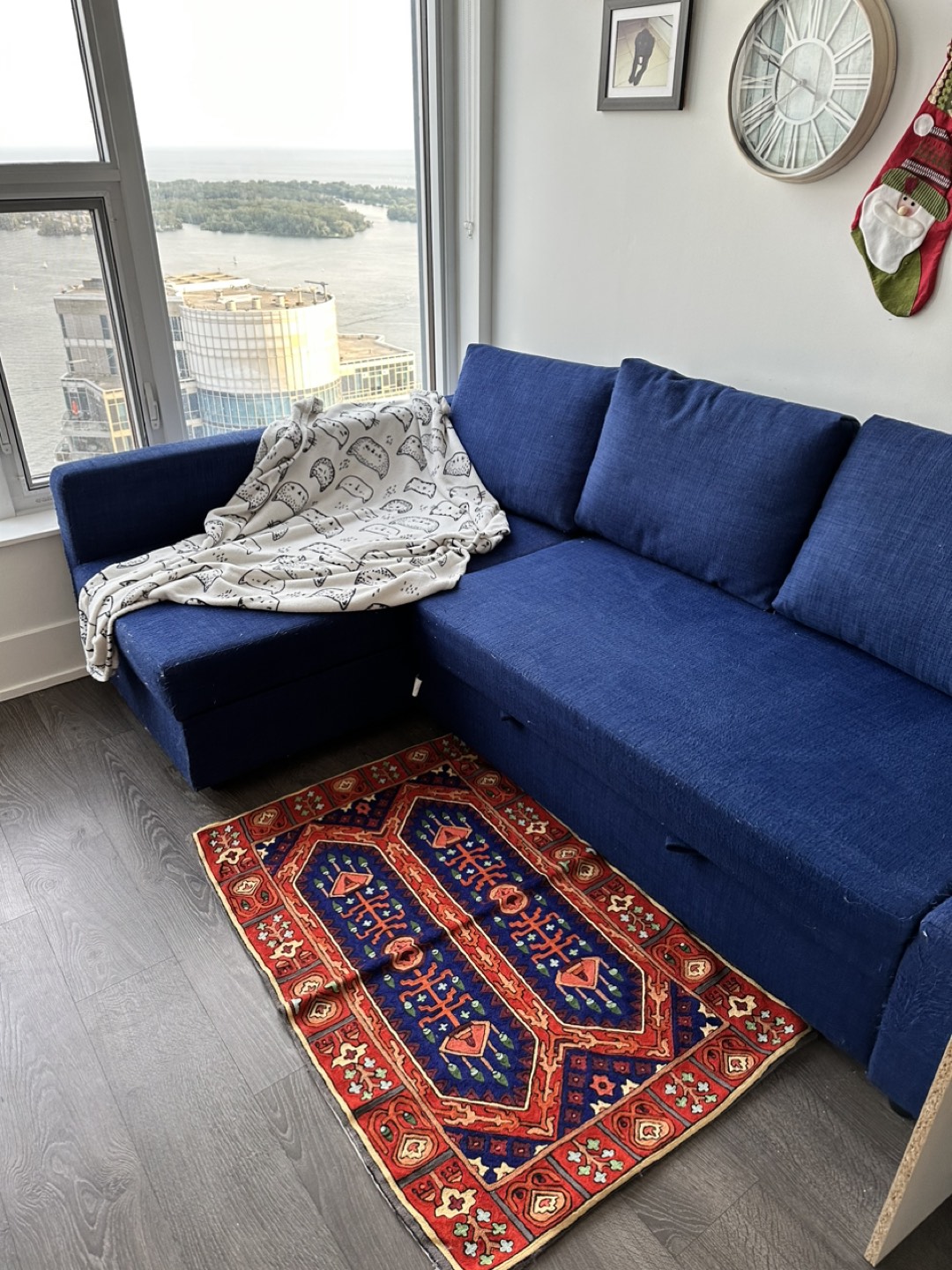 IKEA friheten blue couch - photo 2